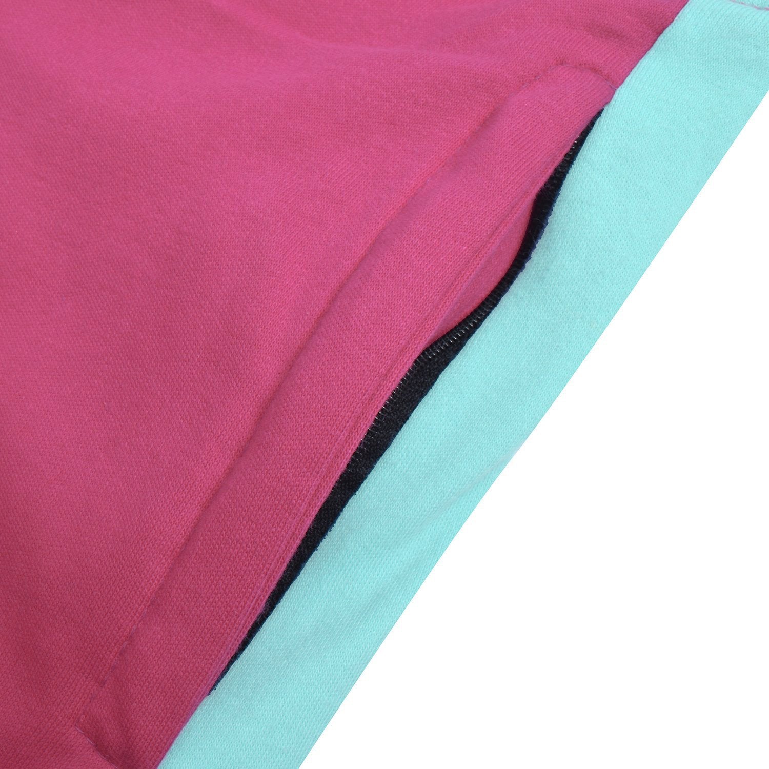 TH Both Seasons Regular Fit Trouser For Men-Magenta with Cyan Stripe-BE12703