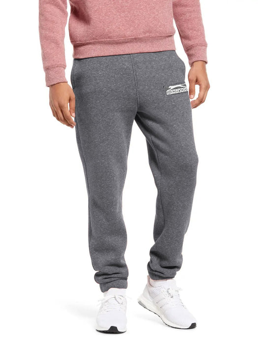 Slazenger Gathering Fit Fleece Jogger Trouser For Men-Charcoal Melange-BE15507