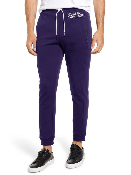 Drift King Slim Fit Zipper Fleece Jogger Trouser For Men-Dark Purple-BR14389