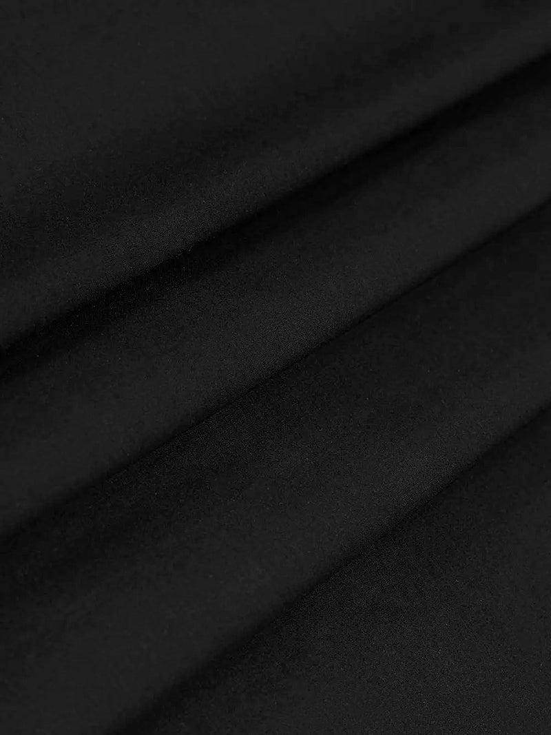 Unstitched China Soft Paper Cotton Suit For Men-Black-AN4014