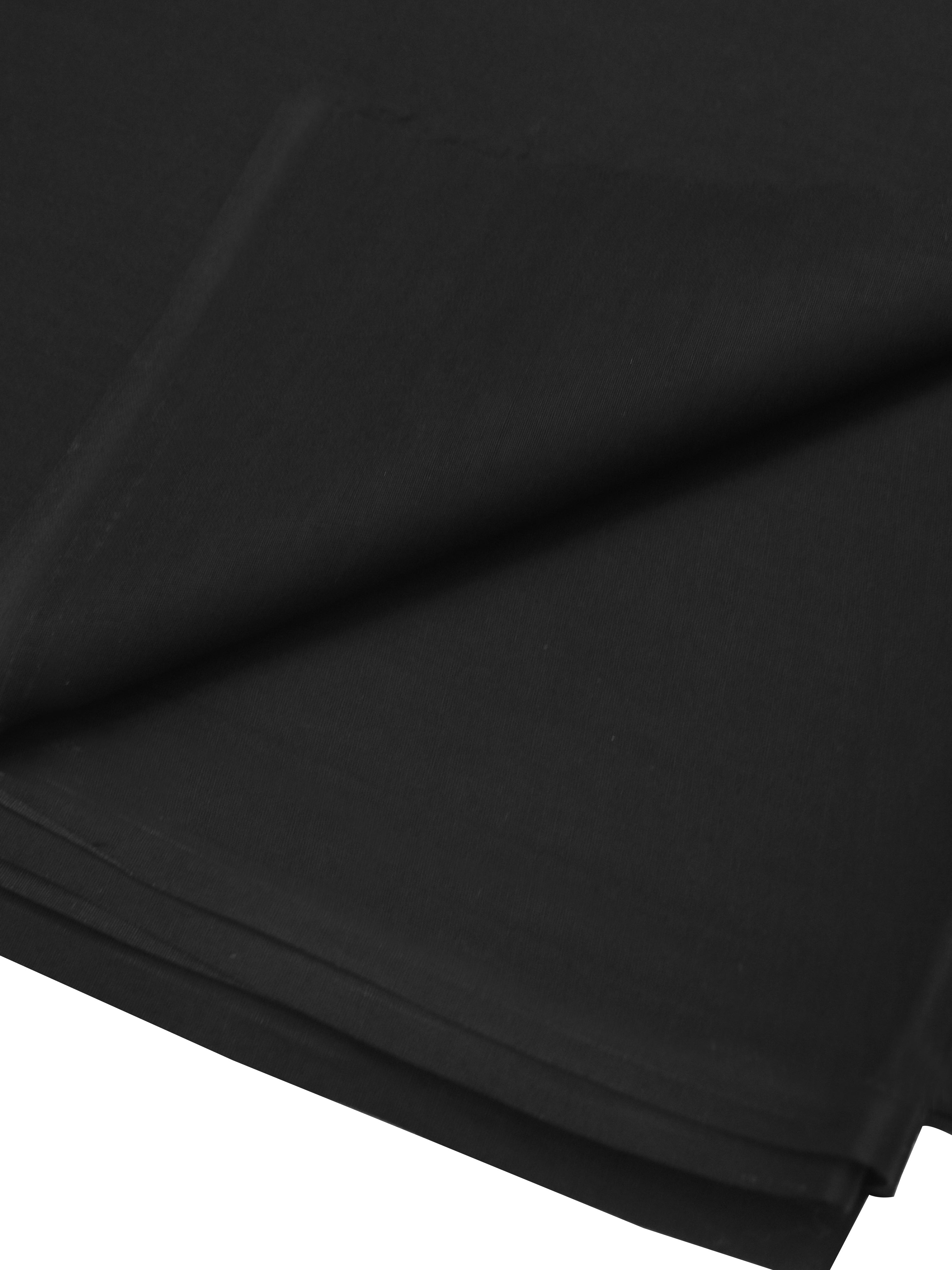 Unstitched Cotton Suit For Men-Black-AN4003