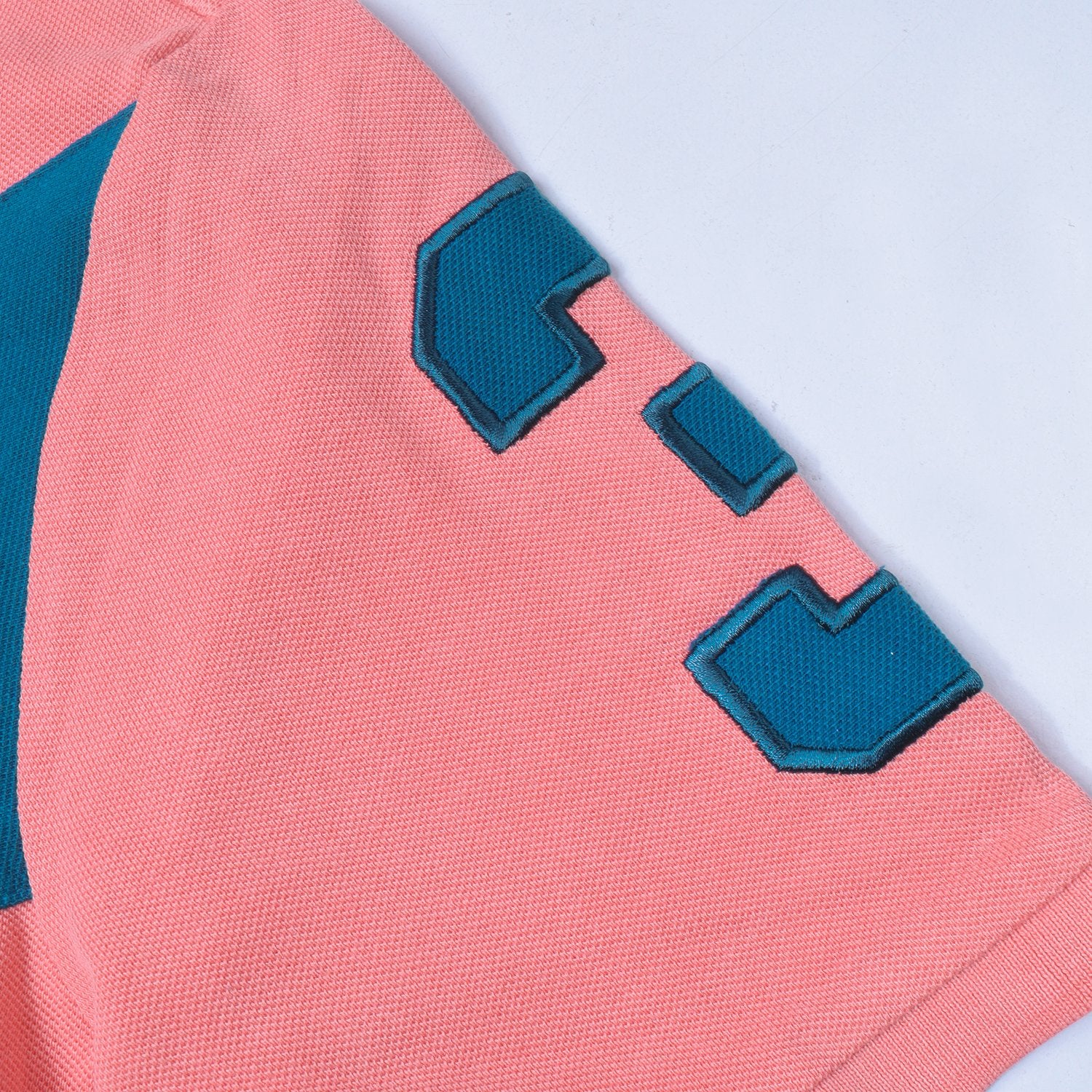 US Polo Muscle Fit Stylish Fashion Shirt For Men-Light Pink With Prussian Blue Panel-BE14694
