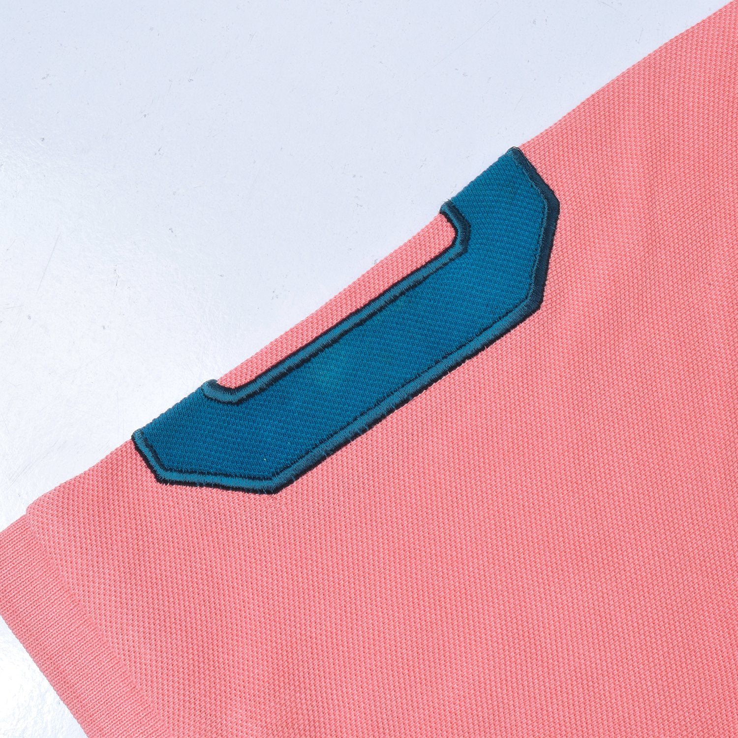 US Polo Muscle Fit Stylish Fashion Shirt For Men-Light Pink With Prussian Blue Panel-BE14694