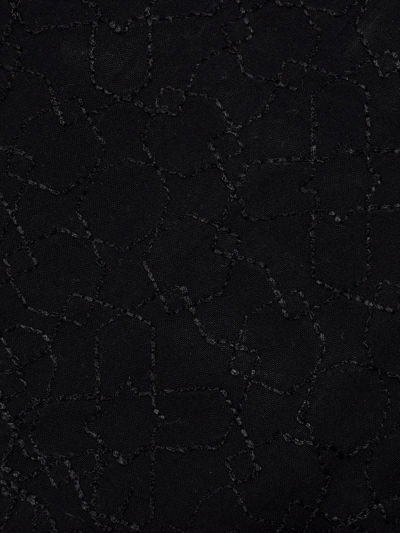 Stitched Kurta For Kids-Black Allover Textured-VL0043