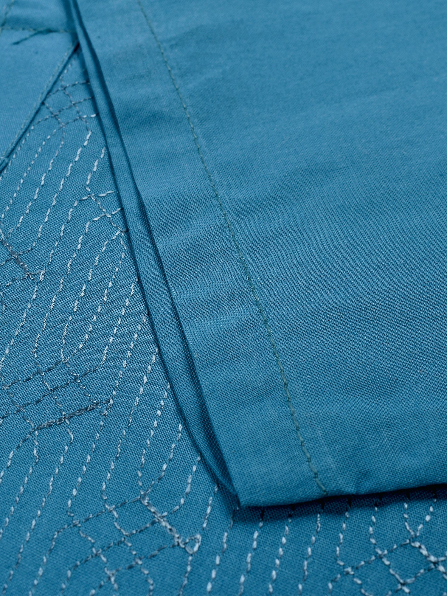 Stitched Kurta For Kids-Light Blue Allover Textured-VL0040