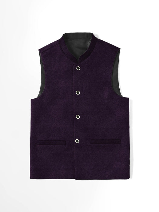 Premium Quality Stylish Cotton Waistcoat For Boys-Dark Indigo-RT954