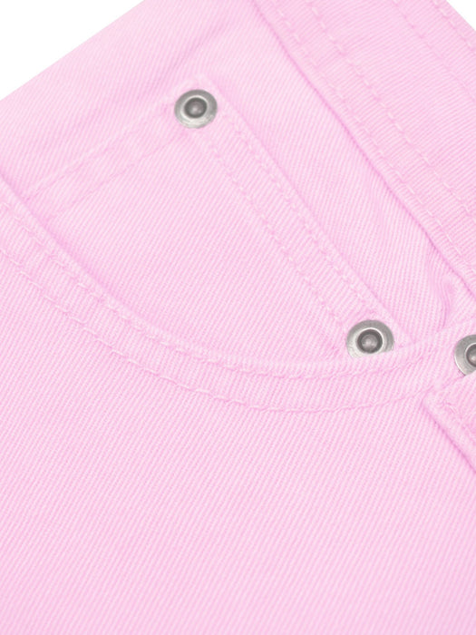 Authentic Slouchy Fit Cotton Denim For Ladies-Light Pink-CSD06